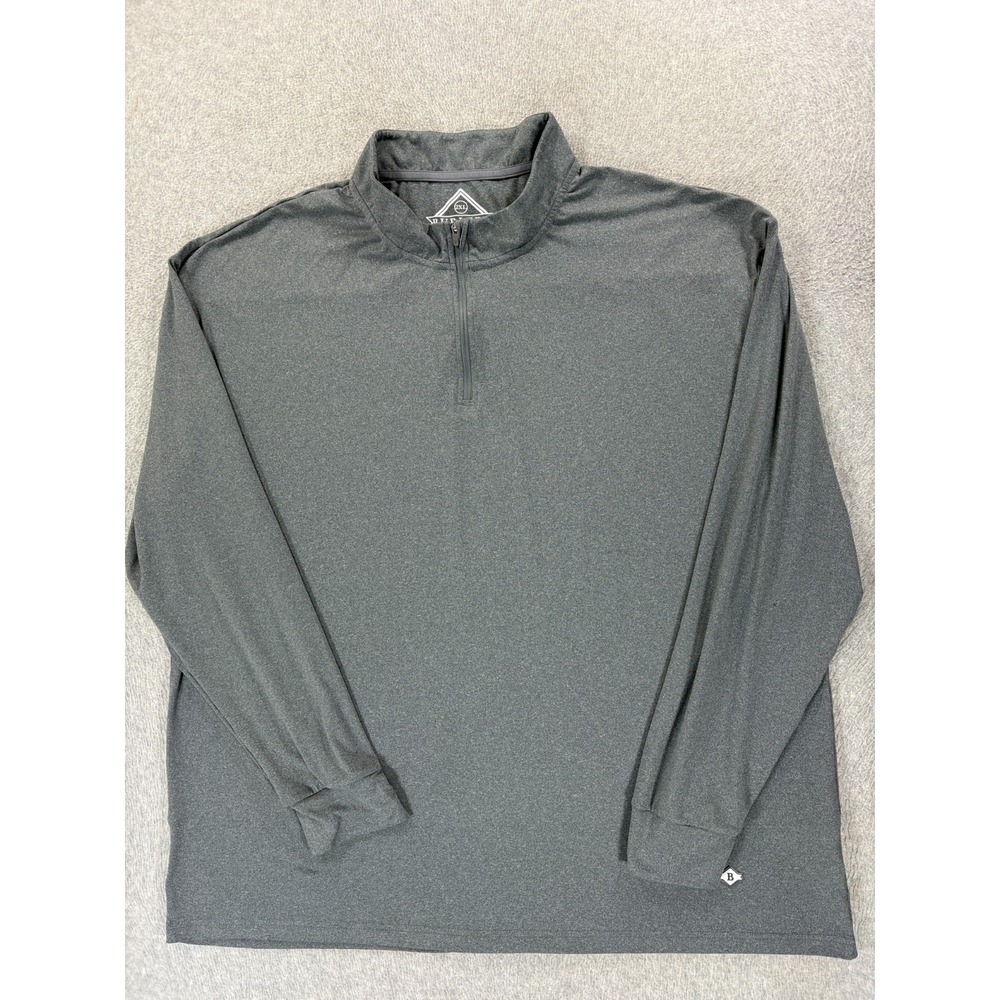 Burlebo 1/4 Zip Performance Long Sleeve Pullover (Men's 2XL) Gray